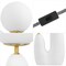 Jonathan Y Oda 17.75" 2-Light Modern Bohemian Resin/Iron/Frosted Glass Danish Cactus LED Table Lamp, White/Brass JYL4065B - alternate 4