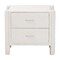 Baxton Studio Laria Modern White Teddy-Bear Fabric 2-Drawer Nightstand 253-13997-ZORO - alternate 2