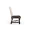 Homeroots Set of Two Cream and Dark Brown Wood Leather And Linen Dining Side Chairs 588329 - alternate 3