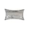 Homeroots Set of Two 12" X 20" Gray and Silver Striped Cowhide Lumbar Throw Pillows with Glitter, 2PK 544633 - alternate 2