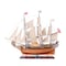 Homeroots 30" Wood Brown Solid Wood Hand Painted HMS Bounty 1787 Model Boat 401953 - alternate 1