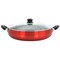Better Chef 16 Inch Red Aluminum Deep Fryer Pan with Glass Lid DF1602R - alternate 1