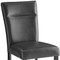 Homeroots Set of Two Charcoal and Black Upholstered Faux Leather Dining Side Chairs 654253 - alternate 3