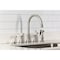 Kingston Brass Double-Handle Widespread Kitchen Faucet with Brass Sprayer, Brushed Nickel KS2798BPLBS - alternate 4