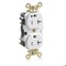 Leviton Straight Blade Receptacle, 5-20R, 20 A, 125V AC, Flush Mount, Self-Grounded MRI20-W - alternate 1
