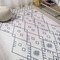 Jonathan Y Boho Moroccan Ivory/Navy 5 ft. x 8 ft. Indoor/Outdoor Area Rug SMB123B-5 - alternate 4
