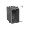 Gb Switch/Outlet Box, Standard Outlet, 1-Gang, 4-Knockout, PVC, Gray, In-Wall, Nail Mounting BOX-NS20 - alternate 2