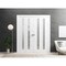 Sartodoors Sliding Closet Double Bi-fold Doors, Planum 0660 Painted White with Frosted Glass, Sturdy Tracks Mo PLANUM0660DBF-BEM-96 x 84 (4* 24x84) - alternate 3