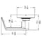 Schlage Commercial ND Series Entry Less Cylinder Rhodes with 13-247 Latch 10-025 Strike Satin Chrome Finish ND53LD RHO 626 - alternate 6