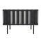 Homeroots 33" Black Metal Outdoor Arm Chair with Off White Cushion 527084 - alternate 2