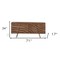 Homeroots 71in Natural Brown Solid Wood Sideboard with Four Doors 283028 - alternate 2
