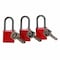 Brady Standard Key Retaining Aluminum Padlocks 1.5 in Aluminum Shackle KA Red 3PK 105902 - alternate 1