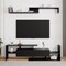 Leisuremod Surrey TV Stand with MDF Shelves and Bookcase, Ebony STS60BL - alternate 2