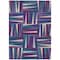 Homeroots 5' X 8' Purple Ivory And Teal Blue Geometric Washable Indoor Outdoor Area Rug 598293 - alternate 4