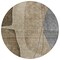 Homeroots 8' Brown Taupe And Beige Round Abstract Washable Indoor Outdoor Area Rug 582004 - alternate 3
