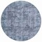 Homeroots 8' Blue And Ivory Round Abstract Washable Indoor Outdoor Area Rug 615442 - alternate 2