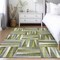 Homeroots 5' X 8' Green Gray And Ivory Geometric Washable Indoor Outdoor Area Rug 598263 - alternate 3