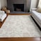 Homeroots 8' X 10' Ivory And Gray Floral Washable Indoor Outdoor Area Rug 599895 - alternate 4