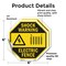 Signmission Shock Warning Electric Fence, 6 inch X 6 inch, Vinyl Decal, 2PK OC-D-2PACK-6-51 - alternate 3