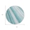 Homeroots 8' Teal Blue Turquoise And Aqua Round Striped Washable Indoor Outdoor Area Rug 615015 - alternate 4