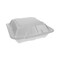 Pactiv Foam Hinge Lid Container, Dual Tab Lock, 9.13x9x3.25, 3-Cmp, Wt, PK150 YTD19903ECON - alternate 1
