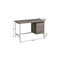 Homeroots 47" Taupe and Silver Computer Desk With Two Drawers 333388 - alternate 4