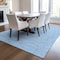 Homeroots 3' X 5' Sky Blue And Black Geometric Washable Indoor Outdoor Area Rug 596764 - alternate 3