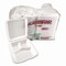Plastifar Foam Hinged Lid Containers, 3-Compartment, 7.56 x 8.25 x 2.38, White, Foam, 200PK 12109 - alternate 1