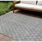 Homeroots 8' X 10' Gray And Ivory Geometric Washable Indoor Outdoor Area Rug 596108 - alternate 1