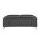 Homeroots 70" Dark Gray And Silver Metallic Leather Loveseat 546377 - alternate 6