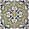 Homeroots 7" X 7" Vintage Cran and Green Peel and Stick Removable Tiles 400168 - alternate 3