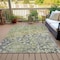 Homeroots 3' X 5' Olive Green And Gray Abstract Washable Indoor Outdoor Area Rug 631951 - alternate 3