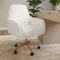 Martha Stewart Clara Upholstered Office Chair in Off White/Polished Brass CH-240231-1-CR-GLD-MS - alternate 3
