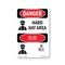 Signmission OSHA Danger Sign, Hard Hat Area Bilingual, 24in X 18in Aluminum, OS-DS-A-1824-VC-1292 OS-DS-A-1824-VC-1292 - alternate 1