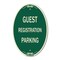 Signmission Guest Registration Parking, 12 Inch X 18 Inch Architectural Oval, Heavy Gauge Aluminum A-OV-G-1218-23923 - alternate 1