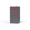 Strong Hold 9 drawer cabinet - (3x 3ft, 3x 5ft, 3x 7ft) - Red accents - Keyed Different S3060-PPDAS-0903DS - alternate 3
