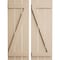 Ekena Millwork Rustic Three Board Spaced Board-n-Batten Rough Cedar Faux Wood Shutters w/Z-Board, 17 1/2W x 48H, PR SHUBSZ17X48RCPR - alternate 1