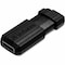 Verbatim Pinstripe USB 2.0 Flash Drive, 64 GB, Black, 10PK 70901 - alternate 6