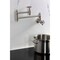 Kingston Brass Wall Mount Pot Filler Faucet with Knurled Handle, Brushed Nickel KS3108RKX - alternate 3