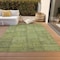 Homeroots 9' X 12' Fern Green And Artichoke Green Patchwork Washable Indoor Outdoor Area Rug 581597 - alternate 3