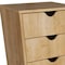 Homeroots 16" Natural Solid Wood Five Drawer Lingerie Chest 522811 - alternate 2