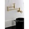 Kingston Brass Wall Mount Pot Filler Faucet, Brushed Brass KS8107RX - alternate 2