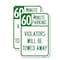 Signmission 60 Minute Parking Violators Will Be Towed Away, 12'' X 18'' 2 Signs, Heavy Gauge Aluminum, 2PK A-1218-2PACK-24366 - alternate 1