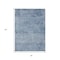 Homeroots 3' X 5' Blue And Ivory Abstract Washable Indoor Outdoor Area Rug 631587 - alternate 5