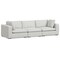Homeroots 125" Gray Fabric Modular Sofa With Brown Legs 641021 - alternate 3