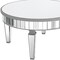 Homeroots 32" Silver Mirrored Glass Round Coffee Table 568899 - alternate 3