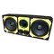 Deejay Led Loaded Box w/Two Despacito Heavy Duty 12-in Woofers One Horn and w/Two Bullet Tweeters YELLOW TBH12YELLOW - alternate 1