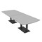 Skutchi Designs Arc Rectangle Meeting Room Table, 45 in W, 144 in L, Grey HAR-AREC-48x144-DOU.BK-U779 - alternate 1