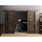 Sartodoors Sturdy Dbl Barn Door 64 x 96in W/, Cognac Oak W/ Black Glass, SS 13FT Rail Hangers Heavy Set VEREGIO7588DB-S-AKA-6496 - alternate 1