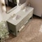 James Martin Vanities Lucian 72" Double Vanity, Pebble Oak, w/ 3 CM Siberian Silestone Widespread Top D704-V72-PBO-WSFR - alternate 4